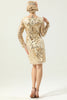 Load image into Gallery viewer, Apricot Long Sleeves 1920s Dress