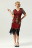 Load image into Gallery viewer, Apricot Beaded Sequin 1920s Dress with Sleeves