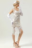 Load image into Gallery viewer, 1920 Retro White Sequins Fringe Dress