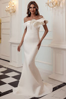 Load image into Gallery viewer, One Shoulder Mermaid Black Formal Dress