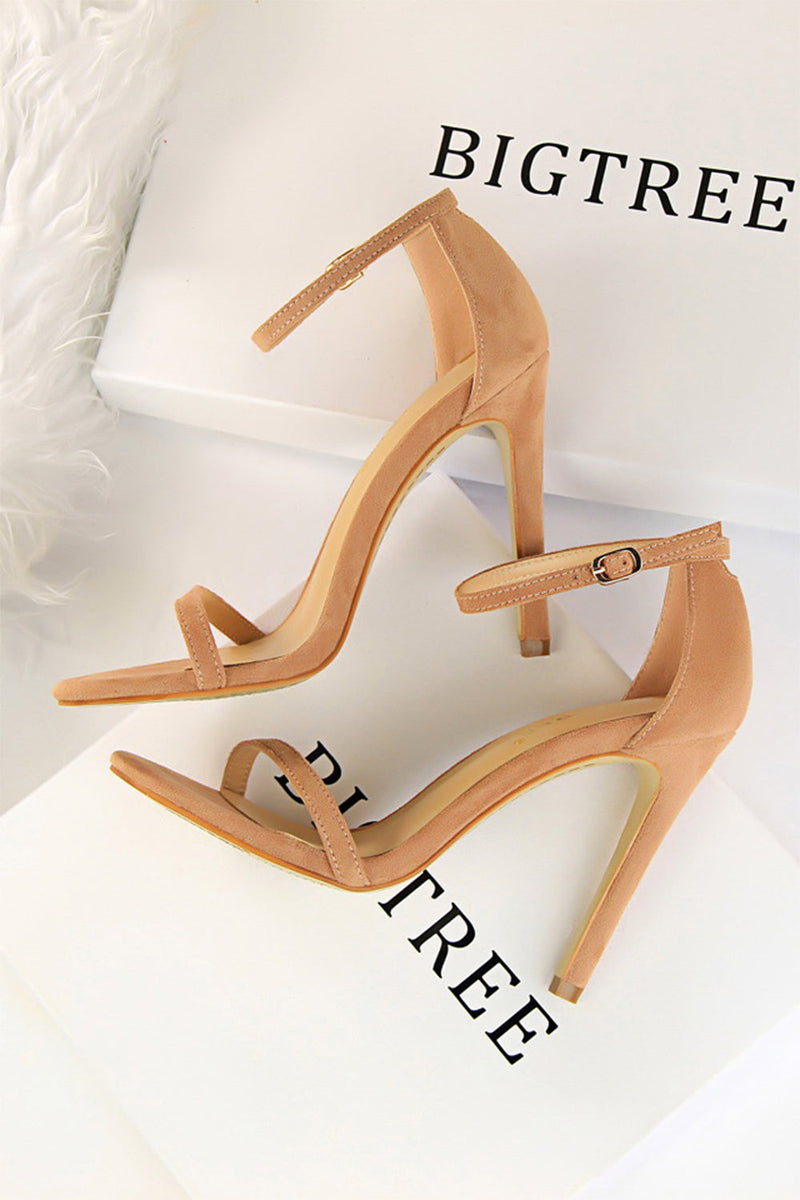 Load image into Gallery viewer, Apricot Strappy Stiletto Heels
