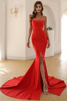 Load image into Gallery viewer, Black Mermaid Sweetheart Long Prom Dress