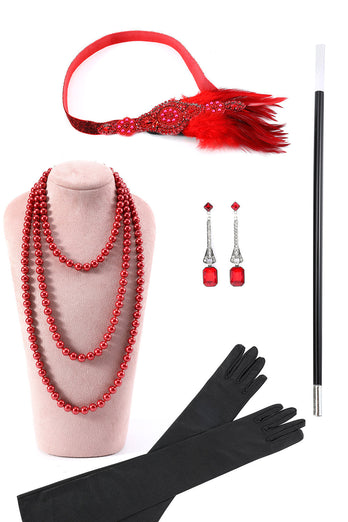 1920s Costume Accessories Set for Women