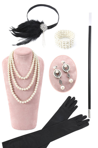 Black 1920s Party Accessories Sets