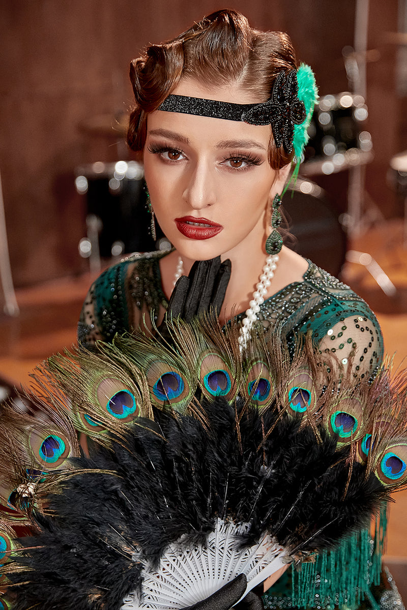 Load image into Gallery viewer, Green 1920s Party Accessories Sets