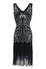 Load image into Gallery viewer, V Neck Sleeveless 1920s Dress