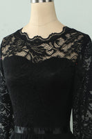 Load image into Gallery viewer, Green Lace Mothet Of The Bride Dress with Long Sleeves