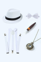 Load image into Gallery viewer, White 1920s Accessories Set for Men