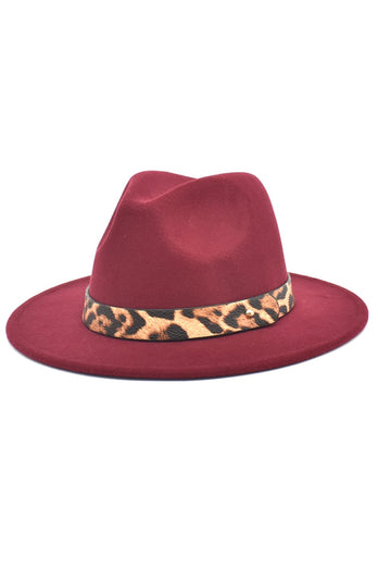 Black Leopard Printed Vintage 1920s Bowler Hat