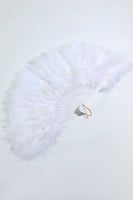 Load image into Gallery viewer, Gatsby Black Feather Folding Fan