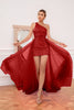 Load image into Gallery viewer, Hot Pink Detchable Train Formal Dress