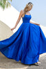 Load image into Gallery viewer, Royal Blue Backless Satin Formal Dress