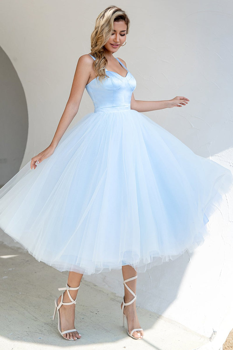 Load image into Gallery viewer, A Line Sweetheart Sky Blue Formal Party Dress