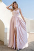 Load image into Gallery viewer, Burgundy Long Formal Dress with Beading Lace