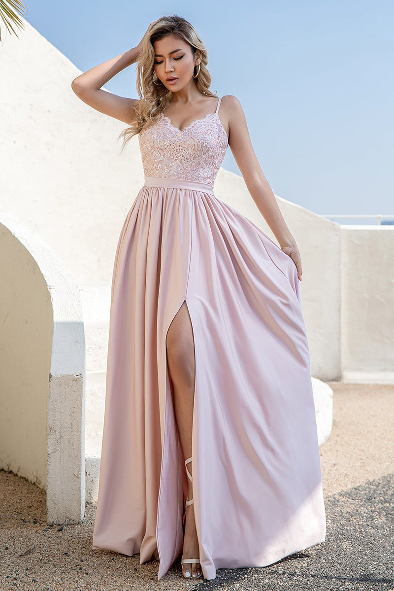 Load image into Gallery viewer, Burgundy Long Formal Dress with Beading Lace