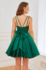 Load image into Gallery viewer, Green Satin Short Formal Dress