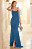 Load image into Gallery viewer, Ink Blue High-low Bridesmaid Dress