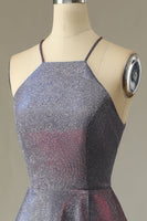 Load image into Gallery viewer, Glitter Purple Long Formal Dress