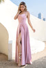 Load image into Gallery viewer, Blush Spaghetti Straps Long Formal Dress with Slit