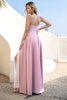 Load image into Gallery viewer, Blush Spaghetti Straps Long Formal Dress with Slit