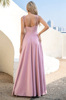 Load image into Gallery viewer, Blush Spaghetti Straps Long Formal Dress with Slit