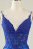 Load image into Gallery viewer, Sheath Spaghetti Straps Dark Green Short Formal Dress with Beading
