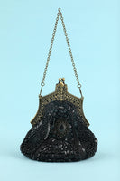 Load image into Gallery viewer, Black Vintage Evening Bag