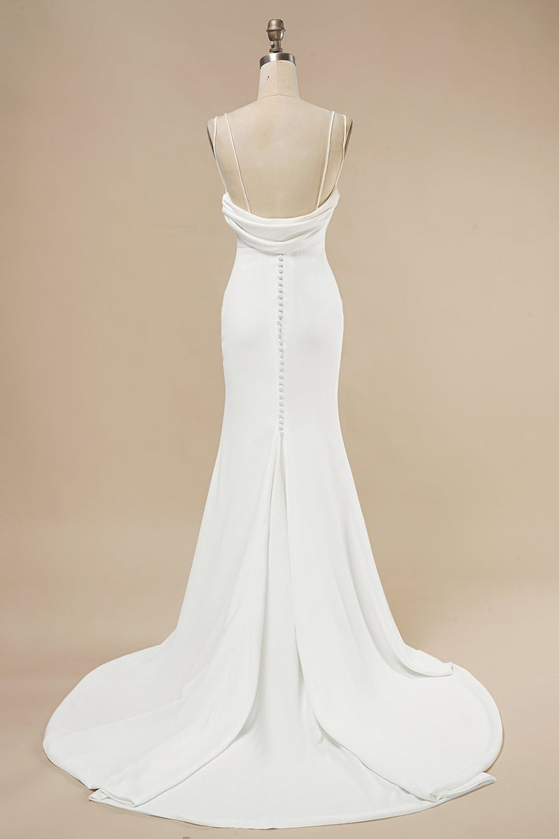 Load image into Gallery viewer, Mermaid Boho Wedding Dress with Ruffles